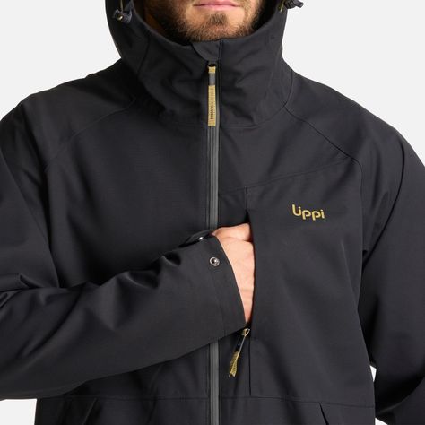Chaqueta Hombre Massif B-Dry Hoody Jacket Negro Lippi-6