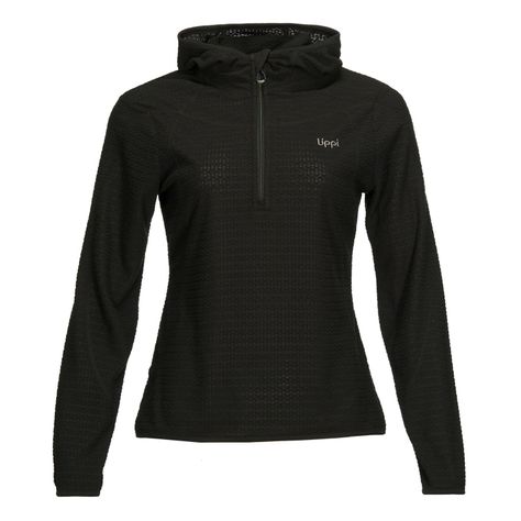 Poleron Mujer Jacaranda Nano-F 14 Zip Hoody Negro Lippi V23-0