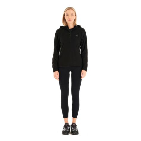 Poleron Mujer Jacaranda Nano-F 14 Zip Hoody Negro Lippi V23-8