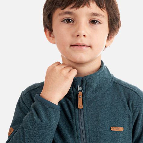 Poleron Niño Stripes Nano-F Full Zip Azul Noche Lippi-4