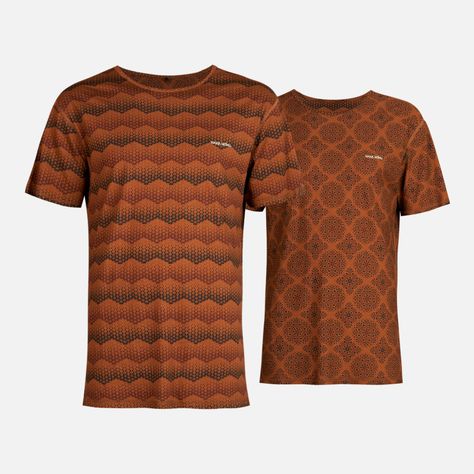 Polera Hombre Bi-Curioso Print Mostaza Haka Honu-0