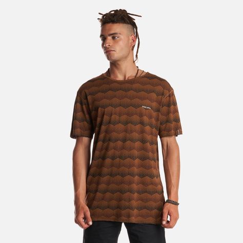Polera Hombre Bi-Curioso Print Mostaza Haka Honu-1