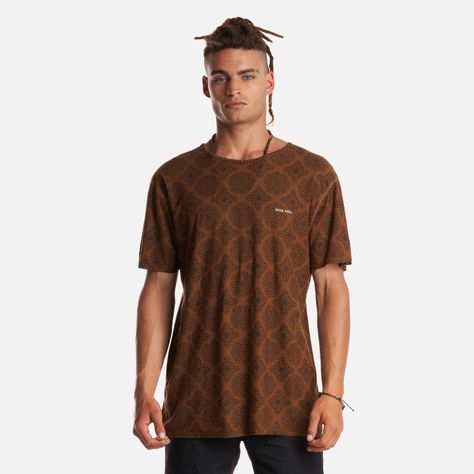 Polera Hombre Bi-Curioso Print Mostaza Haka Honu-6