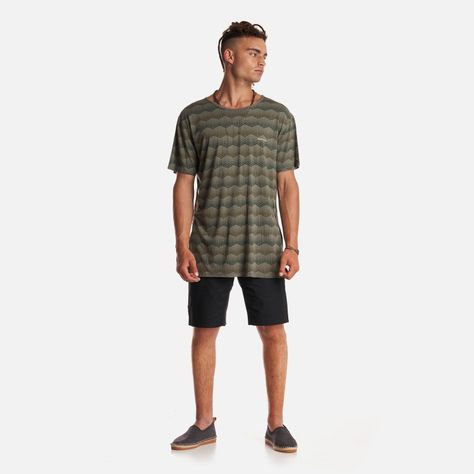 Polera Hombre Bi-Curioso Print Oliva Haka Honu-5