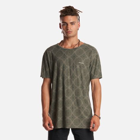 Polera Hombre Bi-Curioso Print Oliva Haka Honu-6