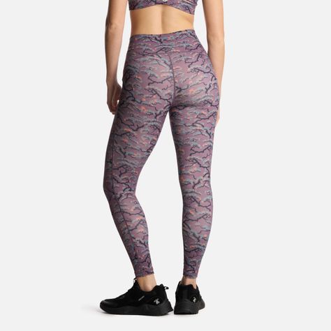 Calza Mujer Coihue Larga Print Morado Claro Haka Honu-2
