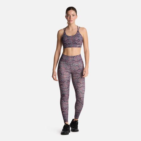 Calza Mujer Coihue Larga Print Morado Claro Haka Honu-3