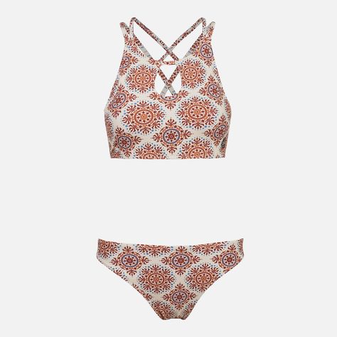 Traje de Baño Mujer Fondo de Bikini Full Print Damasco Haka Honu-0
