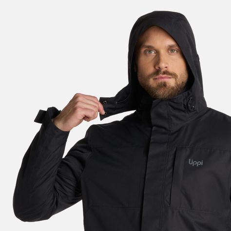 Chaqueta Hombre Tres Cruces Fusion-3 Hoody Negro Lippi I25-3
