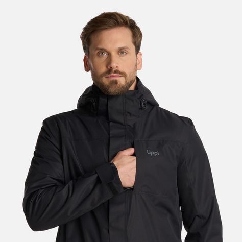 Chaqueta Hombre Tres Cruces Fusion-3 Hoody Negro Lippi I25-4