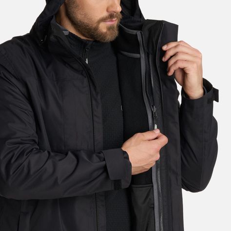 Chaqueta Hombre Tres Cruces Fusion-3 Hoody Negro Lippi I25-9