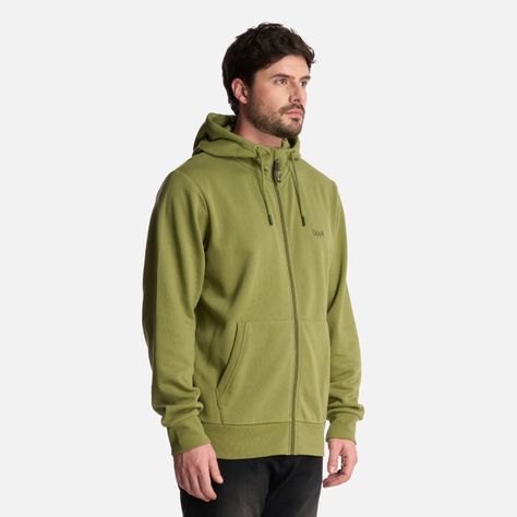 Polerón Hombre Ulmo Full Zip Hoody Sweatshirt Verde Lippi-1