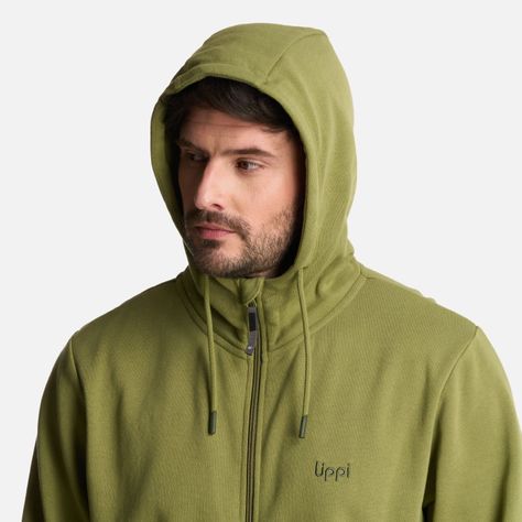 Polerón Hombre Ulmo Full Zip Hoody Sweatshirt Verde Lippi-3