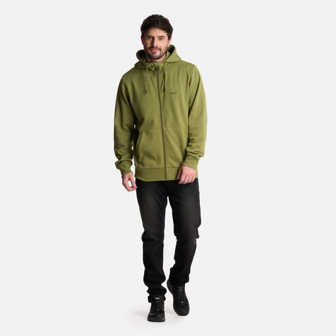 Polerón Hombre Ulmo Full Zip Hoody Sweatshirt Verde Lippi-5