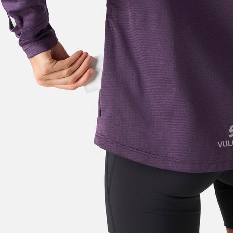 Polerón Mujer Built To Move 1/4 Zip Morado Oscuro Vulcano-7