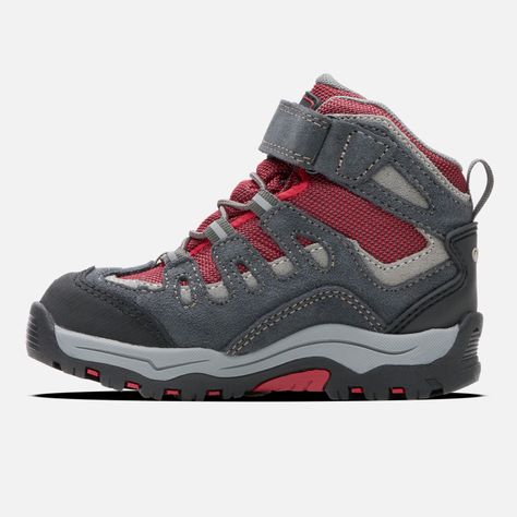 Botín Niño Puelo CS HI Velcro Gris Rojo Lippi-1