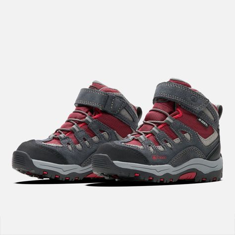Botín Niño Puelo CS HI Velcro Gris Rojo Lippi-3