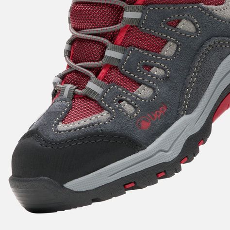 Botín Niño Puelo CS HI Velcro Gris Rojo Lippi-6