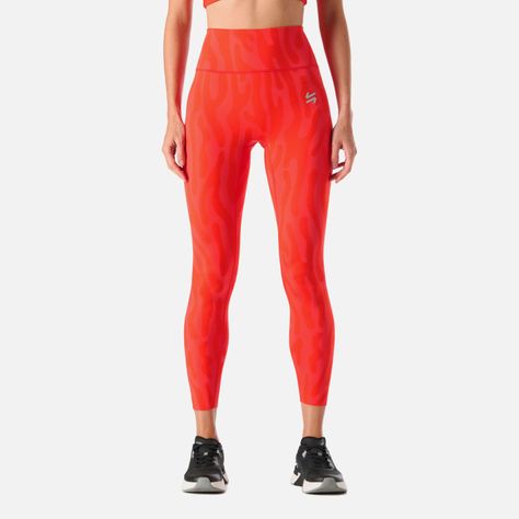 Calza Mujer Tempo 7/8 Super High Rise Rojo Vulcano-0