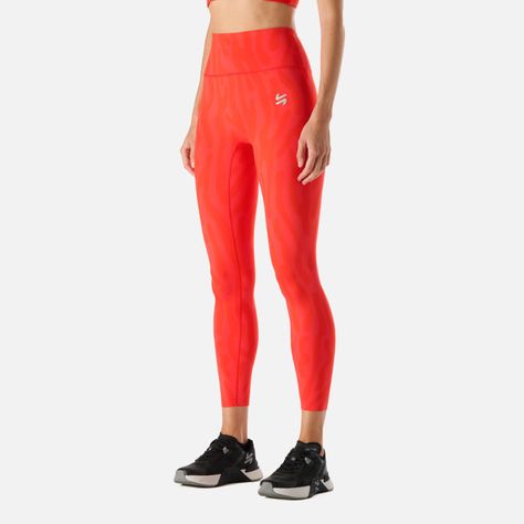 Calza Mujer Tempo 7/8 Super High Rise Rojo Vulcano-1