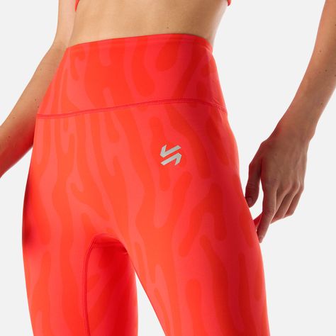 Calza Mujer Tempo 7/8 Super High Rise Rojo Vulcano-4