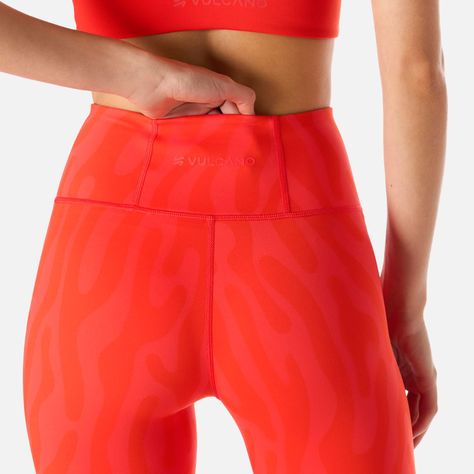Calza Mujer Tempo 7/8 Super High Rise Rojo Vulcano-5