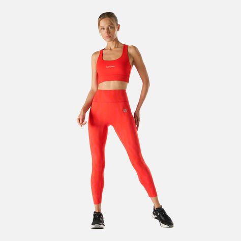 Calza Mujer Tempo 7/8 Super High Rise Rojo Vulcano-6