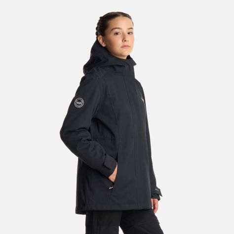 Chaqueta Teen Girl Lake Fusion 3 B-Dry Hoody Negro Lippi I25-2