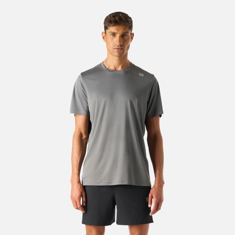 Polera Hombre Tempo Advanced T-Shirt Gris Medio Vulcano-0