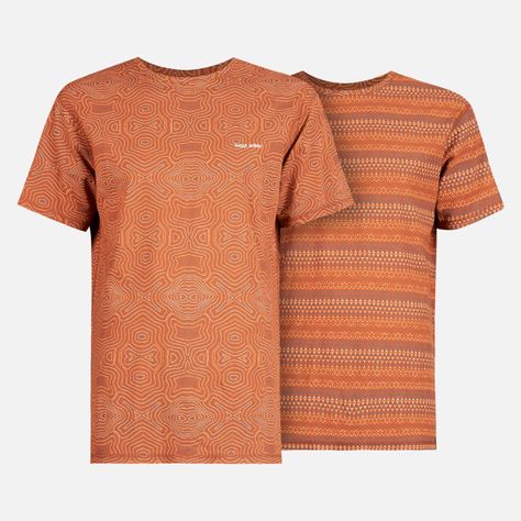 Polera Hombre Bi-curioso Print Terracota Haka Honu I23-0