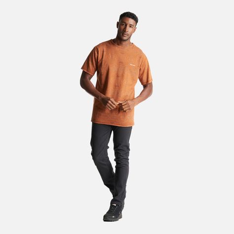 Polera Hombre Bi-curioso Print Terracota Haka Honu I23-5