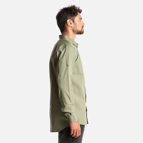 Camisa Hombre Alloy Long Sleeve Shirt Melange Verde Lippi I23-3
