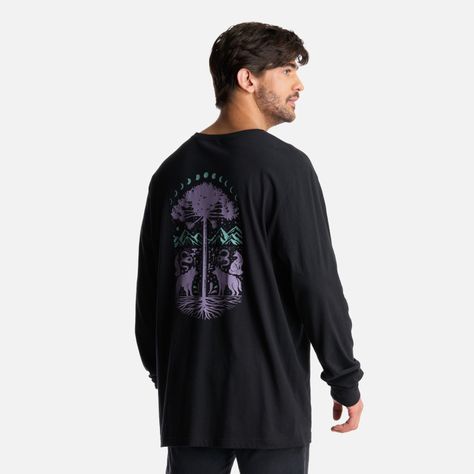 Polera Hombre Norte Sur Negro Haka Honu I24-3