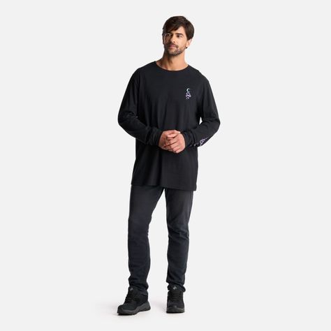 Polera Hombre Norte Sur Negro Haka Honu I24-6