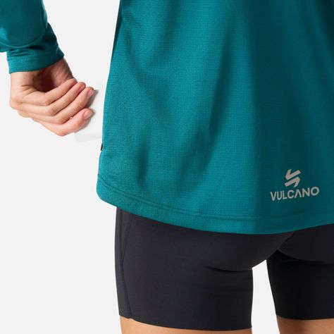 Polerón Mujer Built To Move 1/4 Zip Petroleo Vulcano-6
