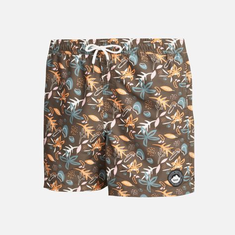 Traje de Baño Teen Boy Aqua Swimwear Print Oliva Oscuro Lippi-0