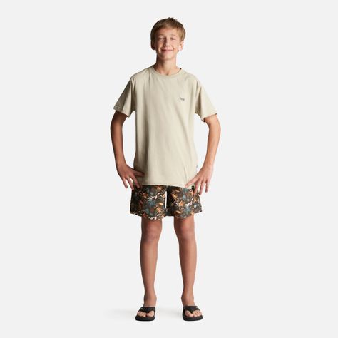 Traje de Baño Teen Boy Aqua Swimwear Print Oliva Oscuro Lippi-4