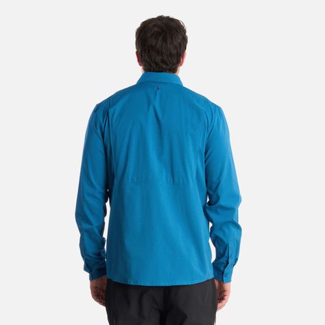 Camisa Hombre Rosselot Long Sleeve Q-Dry Azul Lippi V25-2
