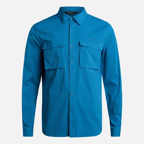 Camisa Hombre Rosselot Long Sleeve Q-Dry Azul Lippi V25-6
