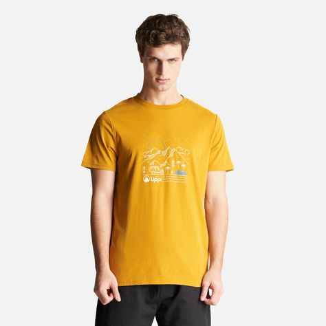 Polera Hombre Night Camp T-Shirt Mostaza Lippi-1
