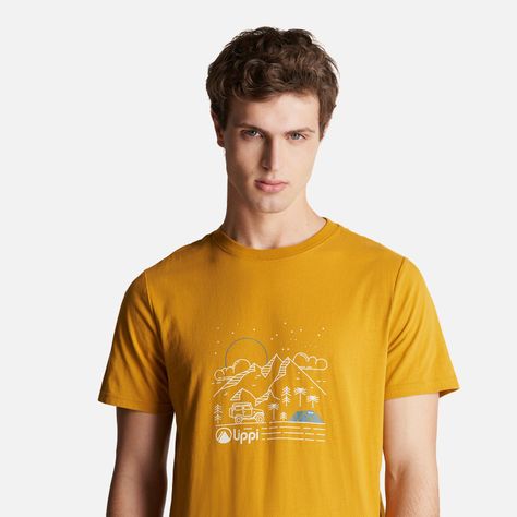 Polera Hombre Night Camp T-Shirt Mostaza Lippi-3