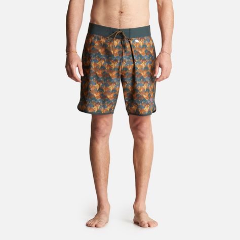 Traje de Baño Hombre Sorfer Print Mostaza Haka Honu-1