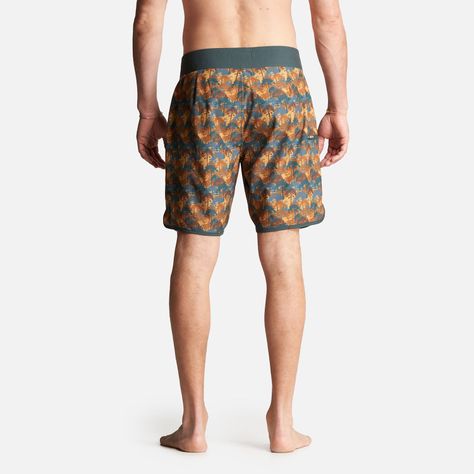 Traje de Baño Hombre Sorfer Print Mostaza Haka Honu-3
