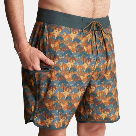 Traje de Baño Hombre Sorfer Print Mostaza Haka Honu-4