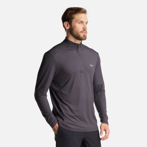 Poleron Hombre Puerto Trucco 14 Zip Grafito Lippi I24-2