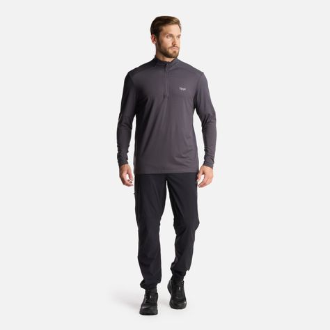 Poleron Hombre Puerto Trucco 14 Zip Grafito Lippi I24-6