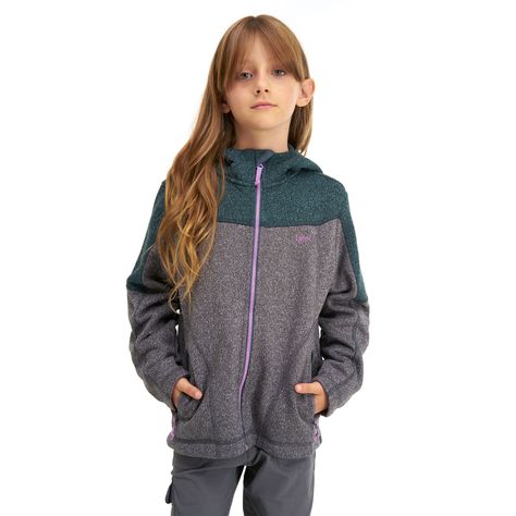 Chaqueta Niña Explorer Therm-Pro Hoody Jacket Melange Verde Grisaceo / Melange Gris Lippi-1