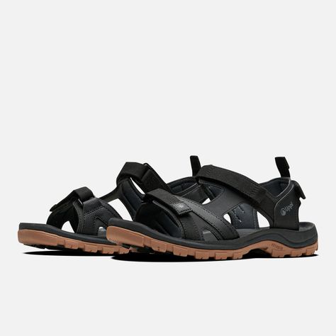 Sandalia Hombre Go Out Negro Goma Lippi-1