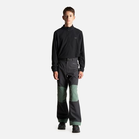 Pantalon Teen Boy Sierra Nevada B-Dry Light Pants Negro/Verde Botella Lippi-5