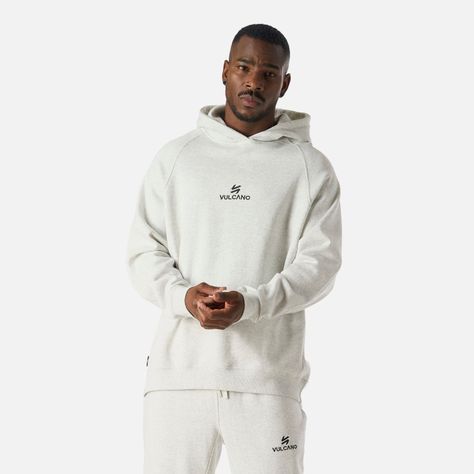Polerón Hombre Cool Down Hoody Gris Claro Vulcano-0